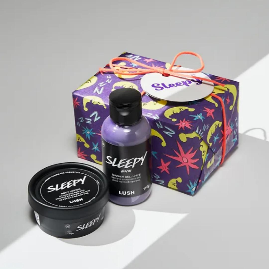 Подарочный набор LUSH Сонный (Гель для душа и лосьон для тела)