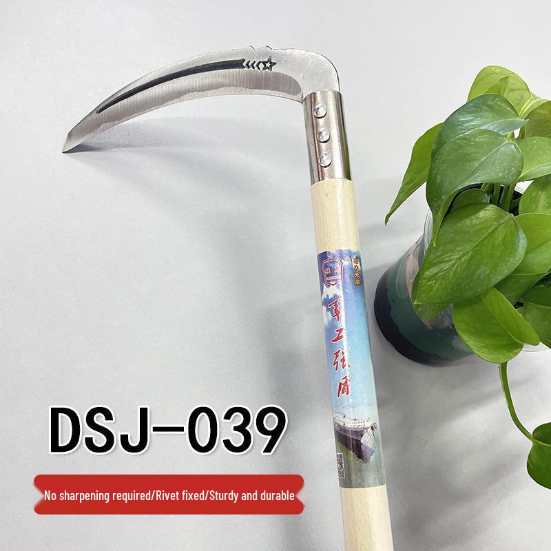 Manganese Steel Sickle: Sharp Multi-Purpose Cutting Tool for Wheat, Rapeseed, Corn Stalks, Grass, and Rice. Ideal for Gardening and Weeding.