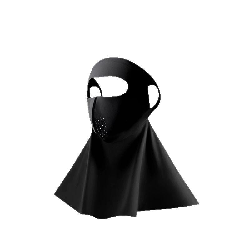 Women's Full Face Anti-UV Facekini with Neck Protection - Summer 2025 Ice Silk Sunshade Mask