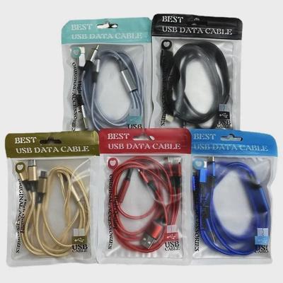 Nylon Braided 3-in-1 Fast Charging Cable - 2A Multi-Device Charger with Custom Logo
