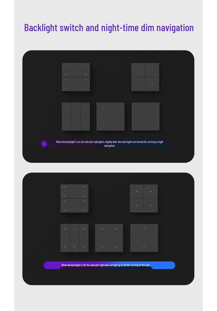 Xiaodu 4-Button Smart Switch with Xiao Ai and Mijia App Integration