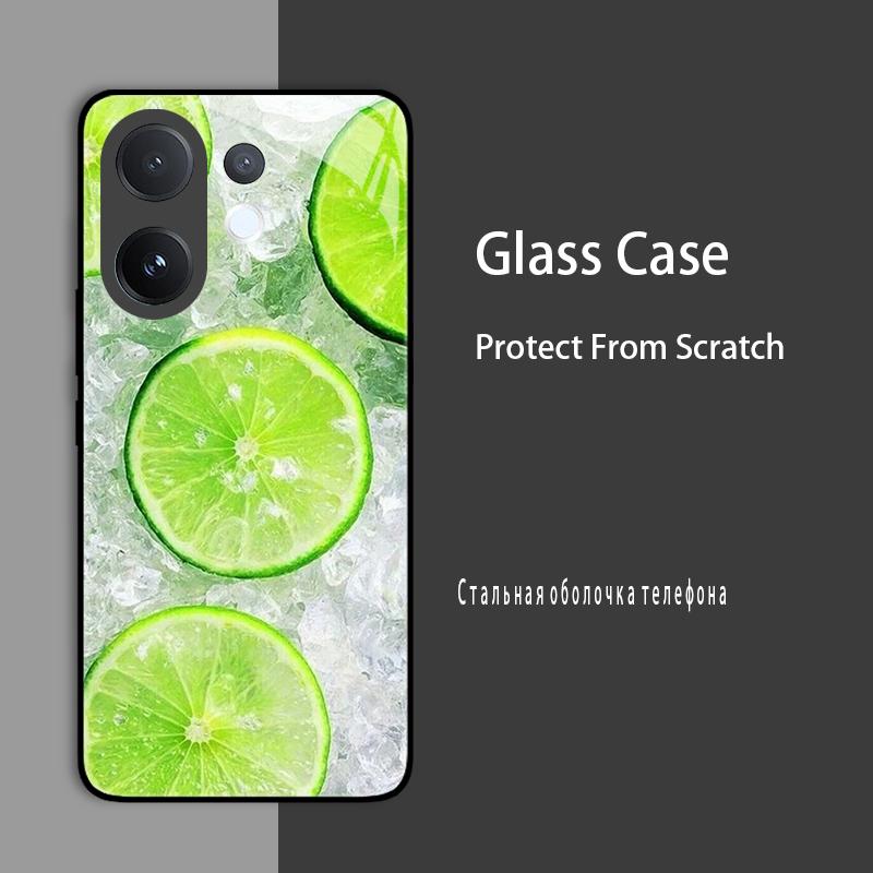 

For VIVO V60 5G Case Cover Tempered Glass Case Hard Shockproof Coque Bumper For VIVO V60 V50 Lite 4G 5G V60Lite Protect Case For Vivo V50 Lite 5G