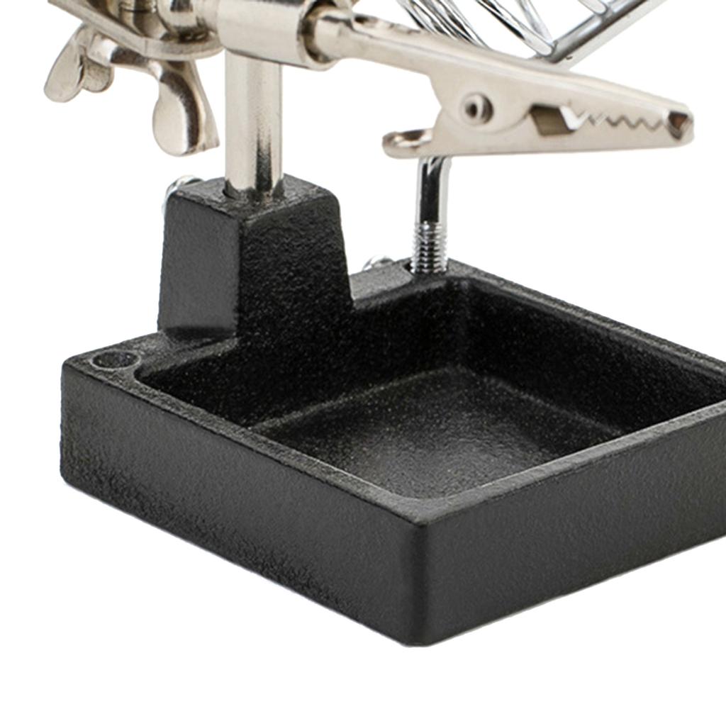 Soldering Iron Station Stand with Welding Magnifying Glass Clip Clamp Third Hand Desktop Magnifier Soldering Repair Tool