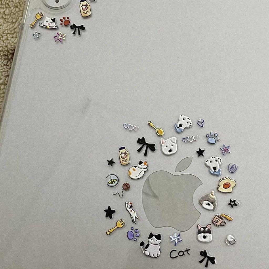 Cartoon Pet Embossed 3D Nail Art Stickers for Dogs, Cats & Devices