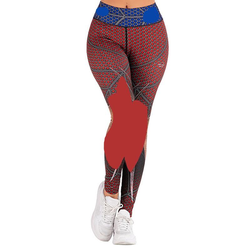 Womens High-Waisted Printed Yoga Leggings Running Fitness Dance Workout Stretchy Compression Pants