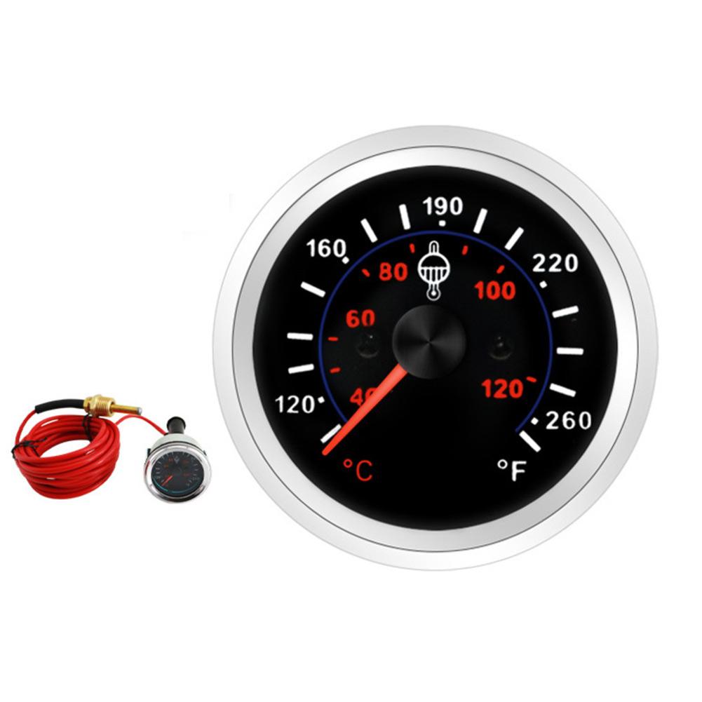 12/24V 40- 120°C Mechanical Water Temperature Gauge With 5m Cable For Car RV Water Temp Gauge With Sensor Car Meter Accessories