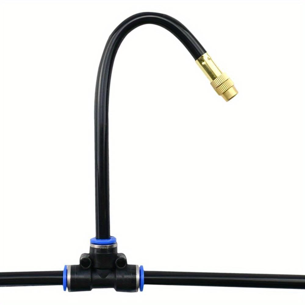 20m Universal Micro Drip Irrigation Kit with Adjustable 7.87" Mist Nozzle - Automatic Watering System for Balcony Greenhouse Gardening