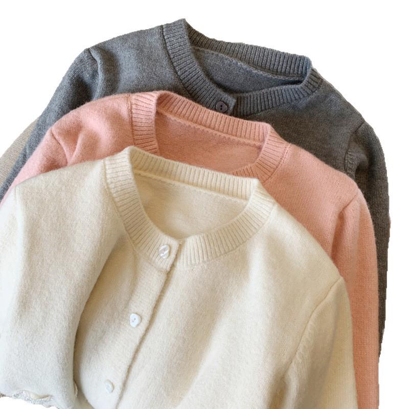 Autumn 2025 Embroidered Heart Button Knit Cardigan & Top Sweater for Women