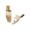 Shoetopia Women'S Klp-1 Flat Sandal-7 Kids Uk (Klp-1-Golden)-Eu40