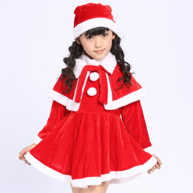 Children's Red Christmas Costumes, Children's Christmas Santa Claus Suits, Boys and Girls