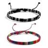12Pieces Multicolor Bohemian Bracelet Collection Soft Fabric Artistic Wristband Jewelry For Stylish Individuals