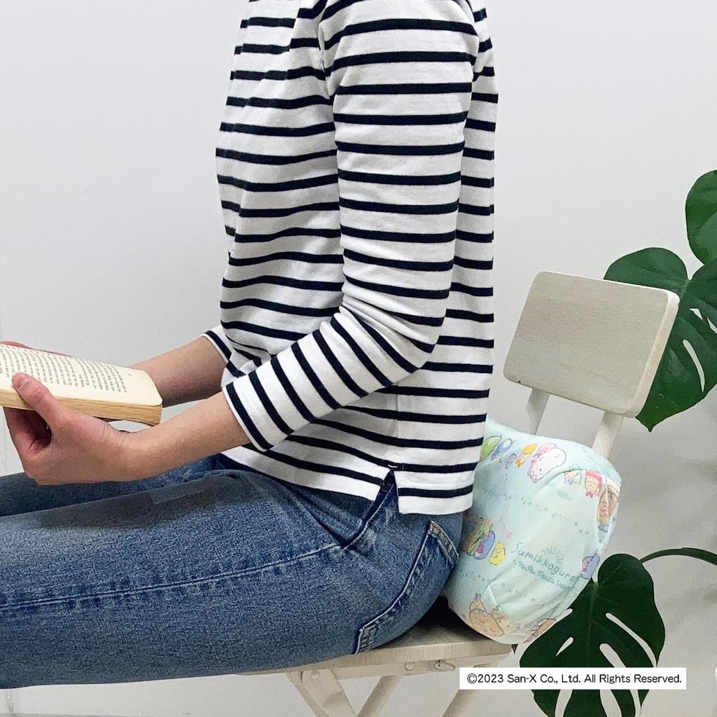 MORIPiLO Morishita Memory Foam Pillow for Children and Summer Sumikko Soft Plush Character Sumikko 4621120 Adults, Use, Cool, Gurashi, Blue, 20x40cm,