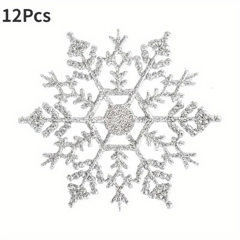 12Pcs 10cm Snowflake for Christmas Tree Decor Party Holiday Christmas Ornaments Home Decor