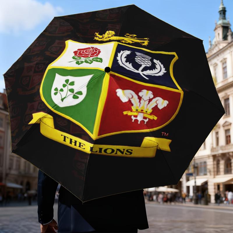 British & Irish Lions Umbrella Folding umbrella, automatic umbrella 8-Frame for Travel, camping Use Gift for Halloween Christmas