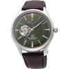 Orient Star Automatic Mechanical Watch Classic Semi-Skeleton Open Heart Men's Green 2-Year Warranty
