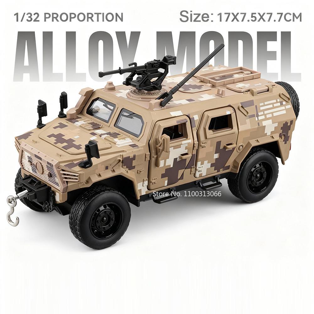1:32 Scale Dongfeng Mengshi Models Cars Toys Doors Opened Police Car Wheel Pull Back Miniature Vehicles Toy Collect Souvenirs