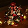 Jingle Bell Tabletop Artificial Christmas Tree Ribbon Bow Festive Party Supplies  Home
