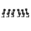 6PCS Guitar Locking Tuners Triangular Head String Tuning Key Pegs Machine Heads Replacement 3 Right 3 Left GC402A Black