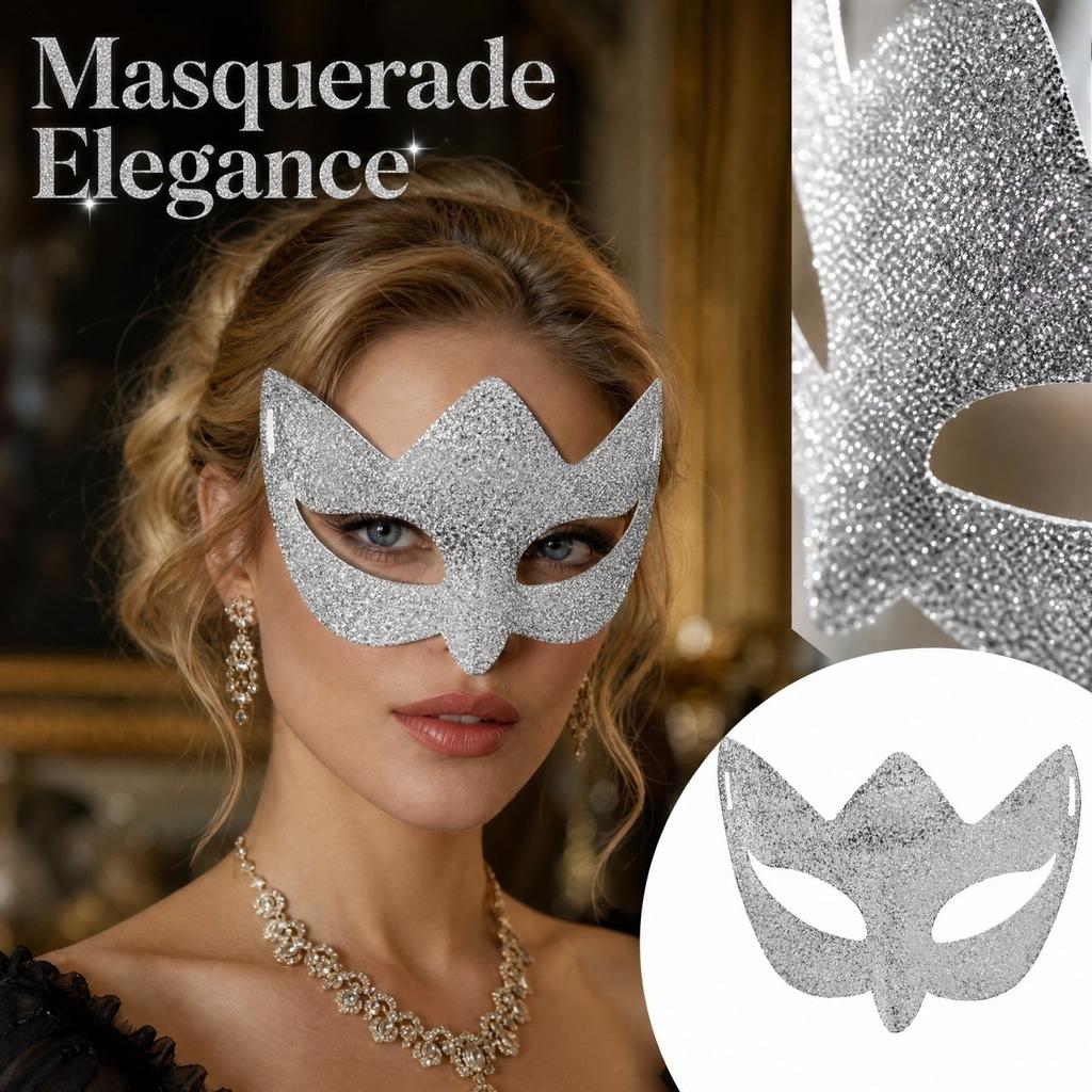 Half Face - Masquerade Costume Accessory for Halloween Ball