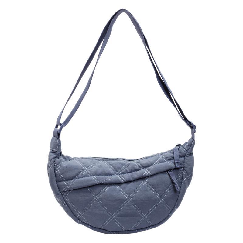 Herbst- und Winter-Rhombus-Knödelbeutel Baumwolltasche 2025 neue Schulter Damenhandtasche vielseitig großvolumig lässige Studenten-Umhängetasche