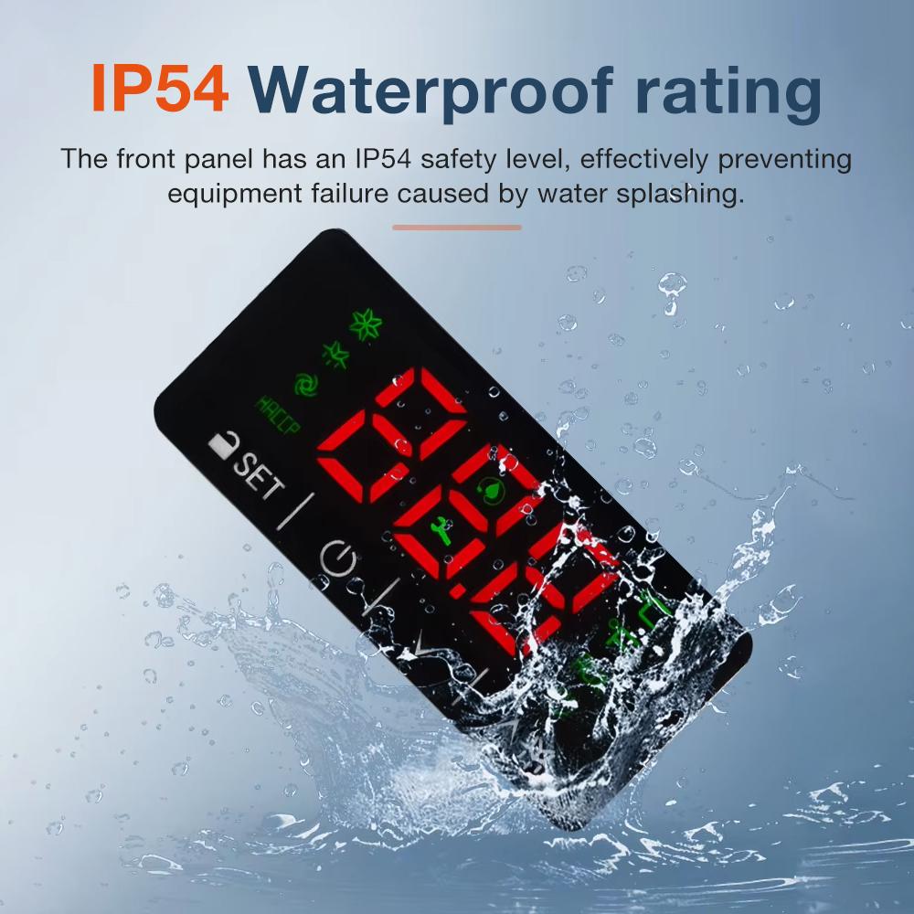 220V Digital Temperature Controller Touch Screen Refrigerator Cooling Defrosting Thermostat with Dual NTC Probe Sensor