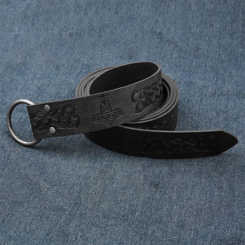 Vintage Embossing Belt Punk Wristband for Dressing Up at Parties and Festivities