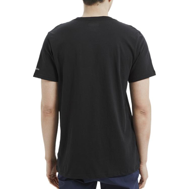 Columbia Outdoor Logo Print Breathable Round Neck Short Sleeve T-Shirt Men Tops Black JE1586-010