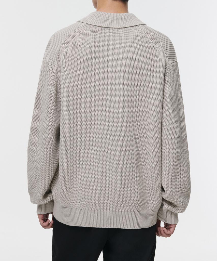 Musinsa Standard Cotton Ribbed Collared Knit [Dusty Cream]