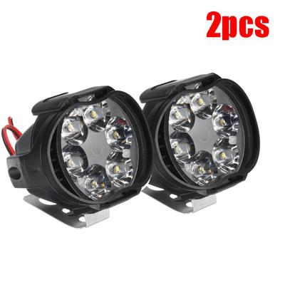 1 Pair Electric Bicycle 6leds Spotlight External Led Motorcycle Spotlight Car Auxiliary Headlight
