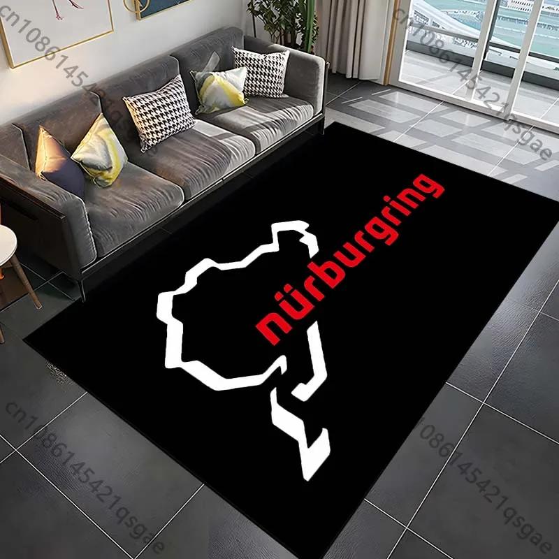 Nürburgring F1 Track Rug Bedroom & Living Room Carpet, Creative Door Mat & Home Decor Area Rug