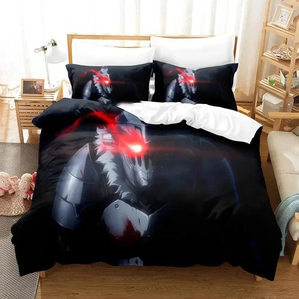 Anime Goblin Slayer Bedding Set Duvet Cover Bed Set Quilt Cover Pillowcase Comforter King Queen Size Boys Adult Bedding Set