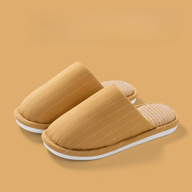 Couple Shoes, Indoor Silent and Anti-slip Cotton Slippers for Home Use