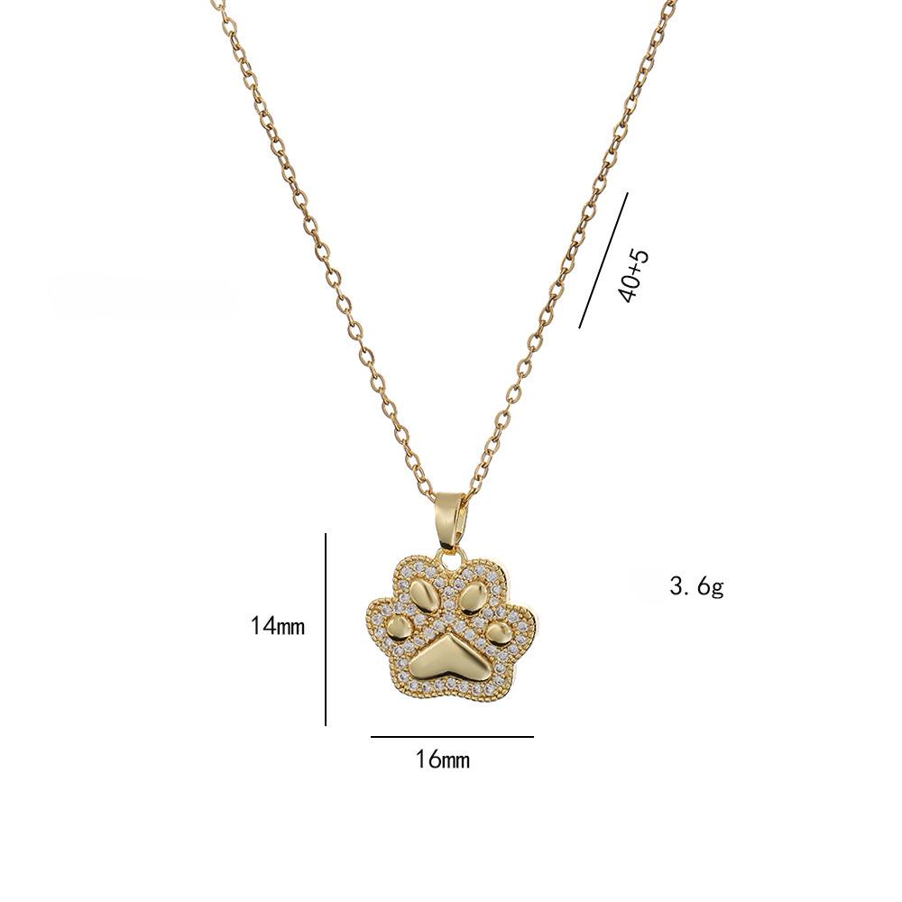 Sweet Cute Cat's-claw Pendant Necklaces for Women Girls Stainless Steel Trendy Romantic Jewelry Accessories Gifts