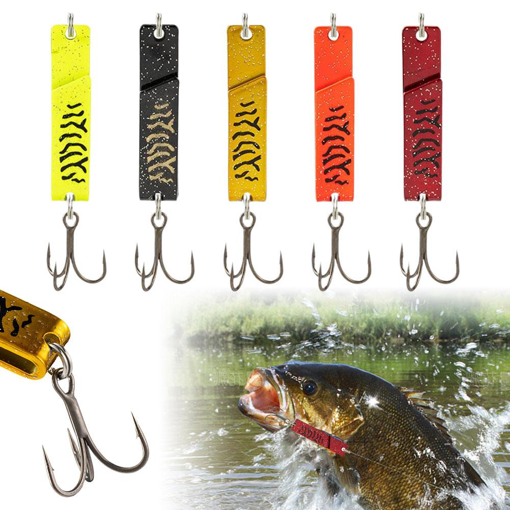 5 Stück künstliche Hartköder mit Box Angelköder Wobbler Crankbait für Barsch Forelle Lachs