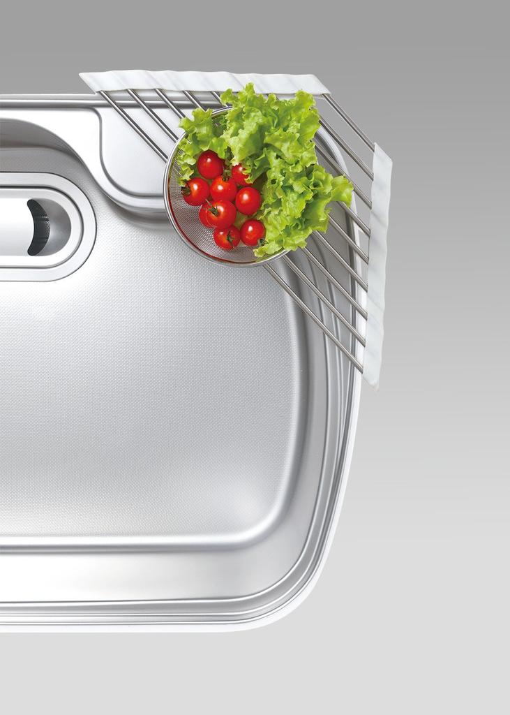 LEC Antibacterial Foldable Sink Drainer Corner 45cm Wide Rack, (KK00102)