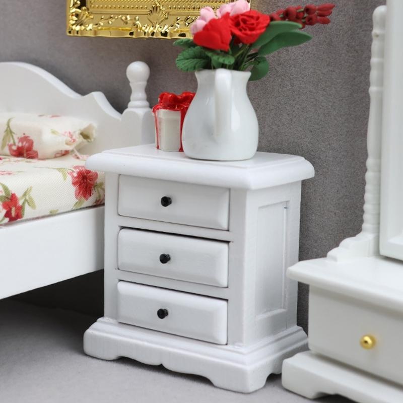 Elegant Dollhouses Miniature Side Cabinet Model Furniture Perfect For Enhancing Dollhouses Project Scene Decoration