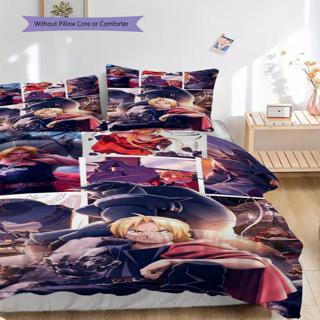 Brothers Alchemy Bedding 1 Duvet Cover 2 Pillowcase Without Core Duvet Cover And Pillowcase Soft And Comfortable Gift Suitable For All Seasons