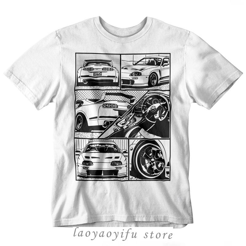 Japanese Car Fans Racing Race Tees Shirt Fashion Summer Hombre TShirt FragUnisext Tshirt White Jdm Boost Turbo Harajuku Hip-hop Tee M