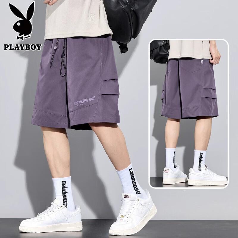 PLAYBOY Men s Ice Silk Cargo Shorts 3XL
