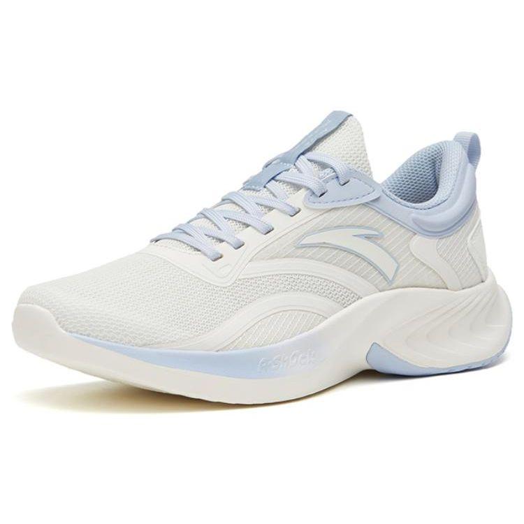 Anta Poison Spike SE Casual Fabric Synthetic Leather Non-Slip Wear-Resistant Breathable Low-Top Running Shoes Women Sneaker White Blue 922315585-1