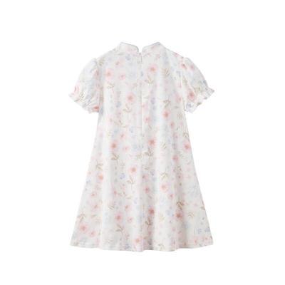 PawinPaw Girls' Cartoon Bear National Style Qipao Dress