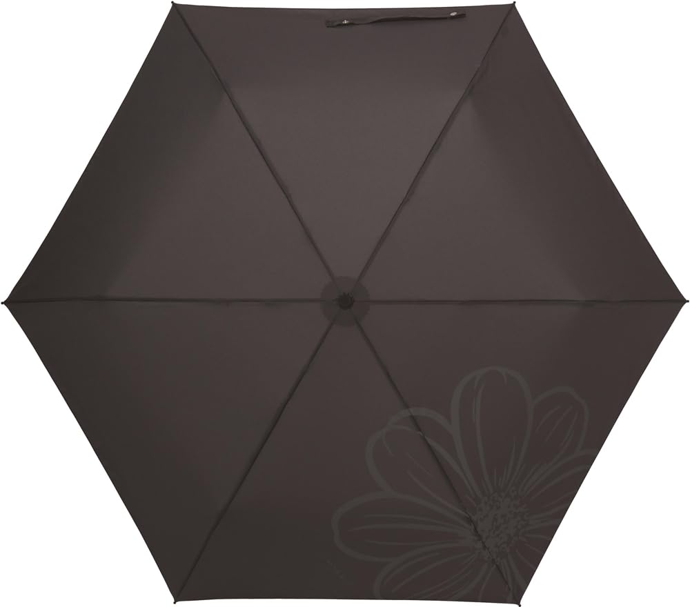 Mabu Folding Umbrella for Basic Light Multi Chocolate Cosmos Features UV and a lightweight floral Large suitable for Parasol/Rain Women, 55cm, Mini,