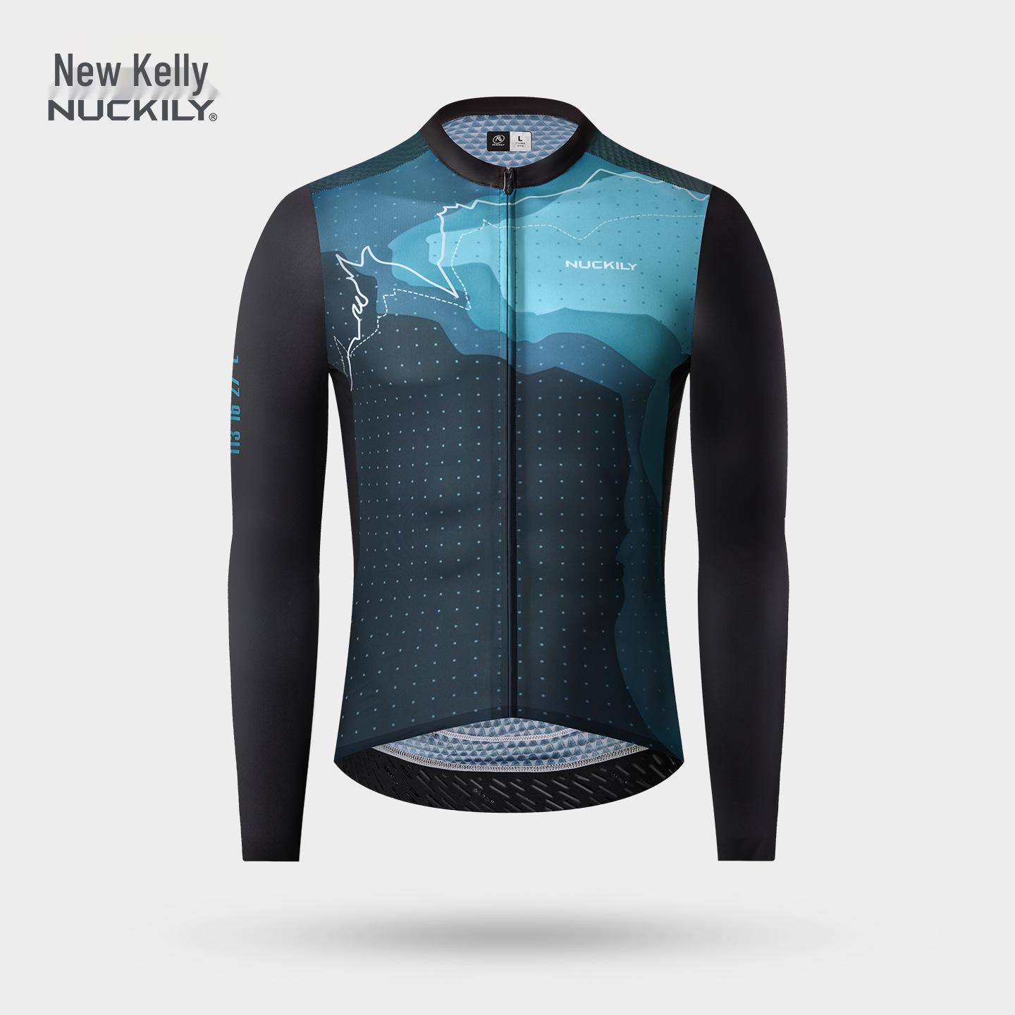 NUCKILY Men s Summer Cycling Jersey - Breathable, Quick-Dry, Long Sleeve, Sun-Protective Top Medium