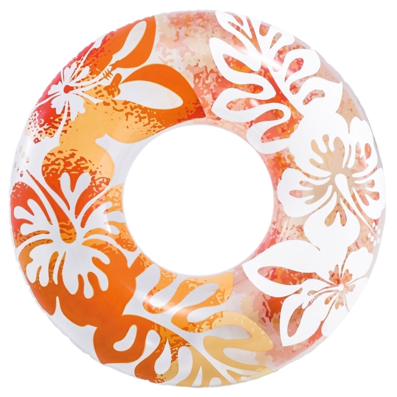 

Popular Inflatable Transparent Donut-shaped Swimming Ring For Swimming Pools. One Size оранжевый
