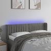 VidaXL LED Headboard Bedroom Furniture Double Bed Accessory Head of Bed Frame Interior Light Grey 3123522