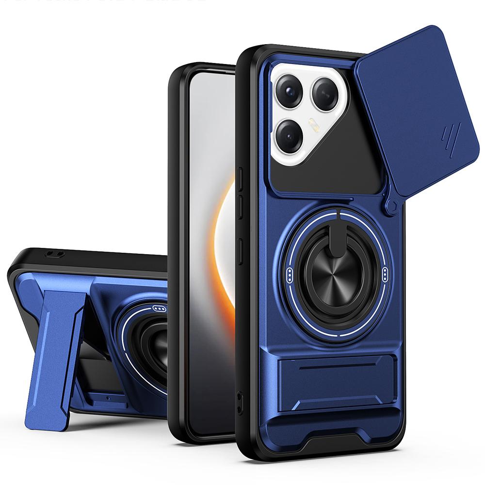 KEYSION Magnetic Phone Case for TECNO POVA 7 Ultra 5G 7 Pro Slide Camera Protection Upright Kickstand Ring Shockproof Back Cover