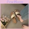 Elegant And Comfortable Women's Summer Flat Sandals With Woven Design For Beach Vacations