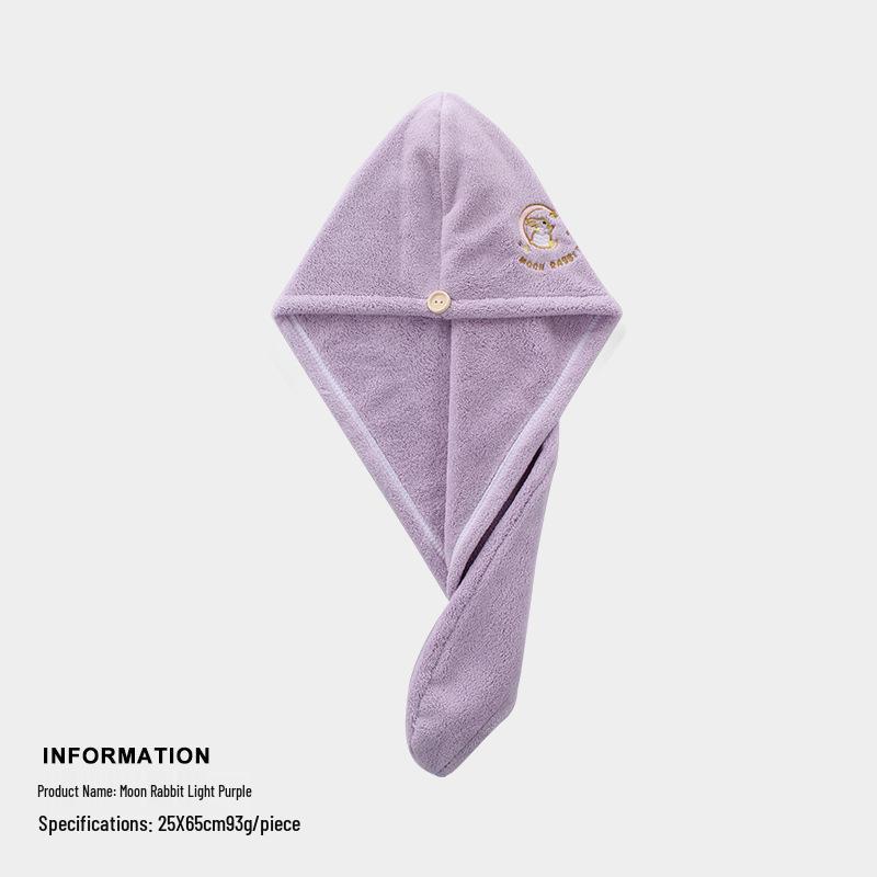 Tuqiang Hair Drying Towel - Absorbent & Cute Embroidery Bath Cap