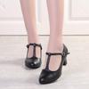 Scarpe da ballo latino in pelle per feste di ballo da donna Scarpe da ballo moderne da interno Waltz Tacco 6 cm