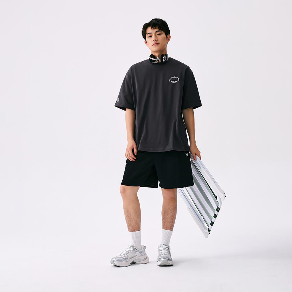 New MLB Boston Red Sox Basic Collection SS25 T Shirt Unisex Charcoal Gray 3ATSB4153-43CGS